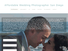 Tablet Screenshot of affordableweddingphotographersandiego.com